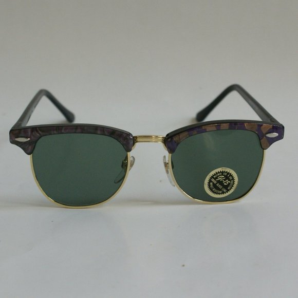 NWT Vintage Soho/Clubman style glass G-15 lens laminated top combo sunglasses - Picture 1 of 5